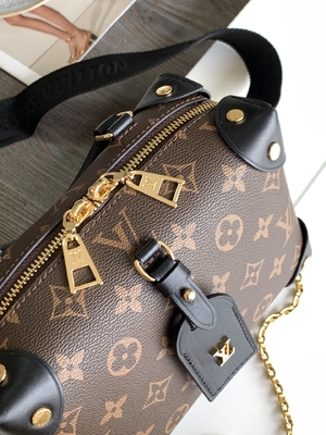 Negro menudo de Brown del monograma de Louis Vuitton Custom Branded Bags Malle Souple Empreinte