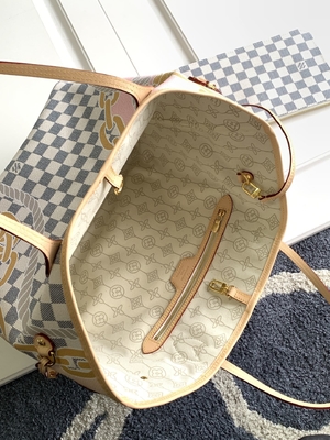 Tahití limitó bolsos calificados de encargo Louis Vuitton Neverfull a cuadros milímetro