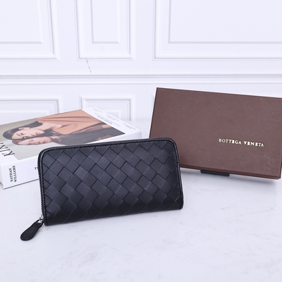 Cremallera de cuero de la cartera de la BV Mini Designer Purses Bottega Veneta Intrecciato alrededor