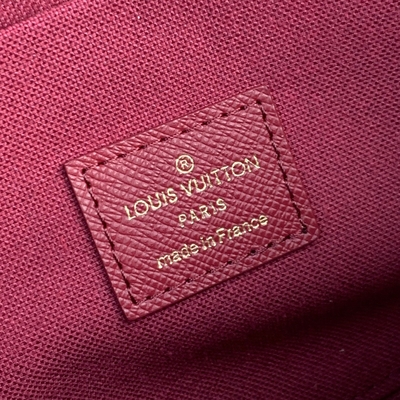 Mini guarnición fucsia del LV Felicie Pochette Monogram Bag Wallet