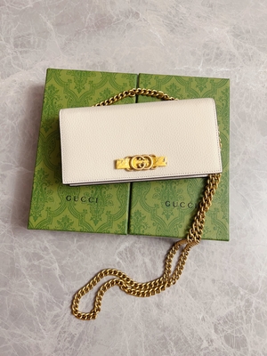 Cartera de cuero rosa clara de Mini Designer Purses Gucci Python en el WOC de cadena con entrelazar G