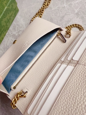 Cartera de cuero rosa clara de Mini Designer Purses Gucci Python en el WOC de cadena con entrelazar G