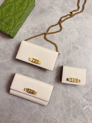 Cartera de cuero rosa clara de Mini Designer Purses Gucci Python en el WOC de cadena con entrelazar G