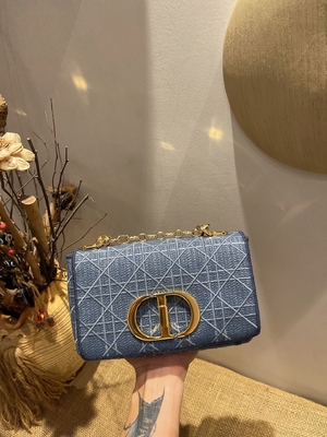 Dril de algodón bordado de Mini Designer Purses Dior Caro pequeño