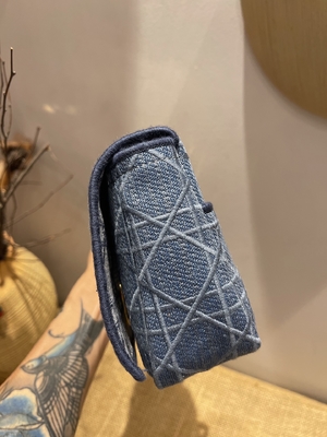 Dril de algodón bordado de Mini Designer Purses Dior Caro pequeño