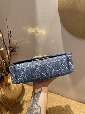 Dril de algodón bordado de Mini Designer Purses Dior Caro pequeño