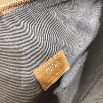 Bolso Diamond Canvas And Smooth Leather Dior Wallet Saddle de la honda de la silla de montar del CD