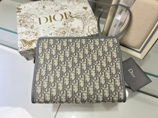 2 en 1 telar jacquar oblicuo azul de la bolsa de Mini Dior 30 Montaigne