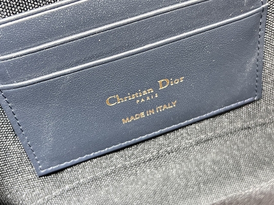 2 en 1 telar jacquar oblicuo azul de la bolsa de Mini Dior 30 Montaigne