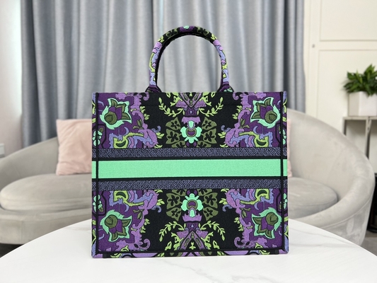 Bordado Dior Maria Grazia Chiuri Bag Booktote del tamaño extra grande