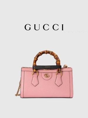 OEM de cuero rosado del GG Gucci Diana Bamboo Bag Handbag