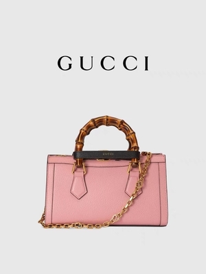 OEM de cuero rosado del GG Gucci Diana Bamboo Bag Handbag