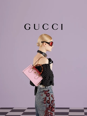 OEM de cuero rosado del GG Gucci Diana Bamboo Bag Handbag