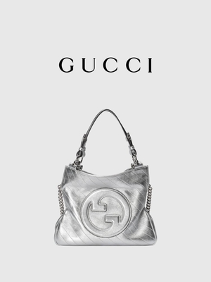 Gucci Blondie pequeño Tote Bag Luxury Silver White calificó a señoras bolso