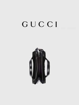 Siluetas de cuero de Palladium Tone Gucci Tote Mini Classic