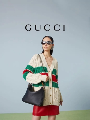 OEM de bambú del hardware de princesa Diana Handbag Double G de Gucci de la manija