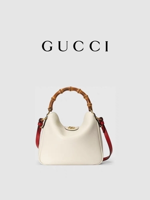 Princesa calificada de cuero blanca Diana Handbag de Gucci del bolso