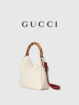 Princesa calificada de cuero blanca Diana Handbag de Gucci del bolso