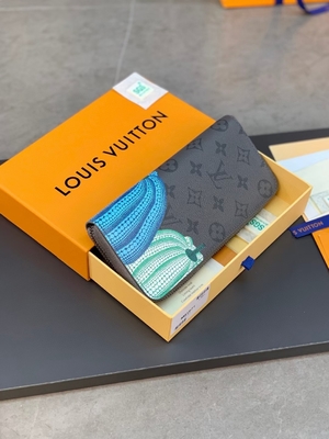 Cuero unisex del LV Sarah Monogram Wallet Damier Collaboration de la lona