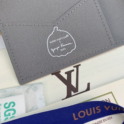 Impresión de la calabaza del negro de Louis Vuitton LV X YK Mini Designer Purses Pocket Organizer