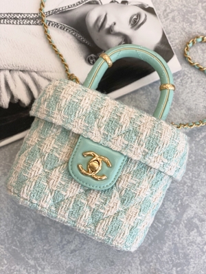 Rosa del verde del bolso de la caja de Mini Designer Purses Chanel Mini del monograma de las muchachas