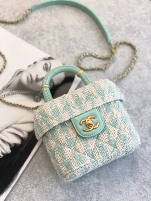 Rosa del verde del bolso de la caja de Mini Designer Purses Chanel Mini del monograma de las muchachas