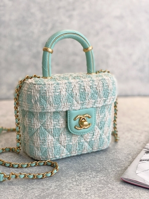 Rosa del verde del bolso de la caja de Mini Designer Purses Chanel Mini del monograma de las muchachas