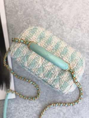 Rosa del verde del bolso de la caja de Mini Designer Purses Chanel Mini del monograma de las muchachas