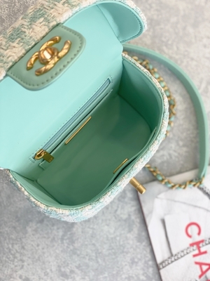 Rosa del verde del bolso de la caja de Mini Designer Purses Chanel Mini del monograma de las muchachas