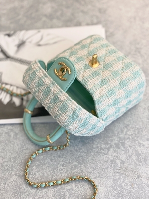 Rosa del verde del bolso de la caja de Mini Designer Purses Chanel Mini del monograma de las muchachas