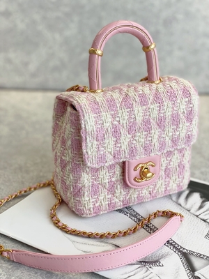Rosa del verde del bolso de la caja de Mini Designer Purses Chanel Mini del monograma de las muchachas