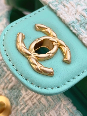Rosa del verde del bolso de la caja de Mini Designer Purses Chanel Mini del monograma de las muchachas