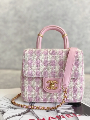 Rosa del verde del bolso de la caja de Mini Designer Purses Chanel Mini del monograma de las muchachas