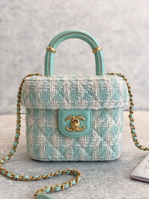 Rosa del verde del bolso de la caja de Mini Designer Purses Chanel Mini del monograma de las muchachas