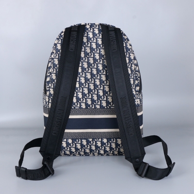 Diseñador Small Diortravel Backpack Dior Oblique Jacquard azul