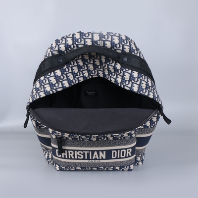 Diseñador Small Diortravel Backpack Dior Oblique Jacquard azul