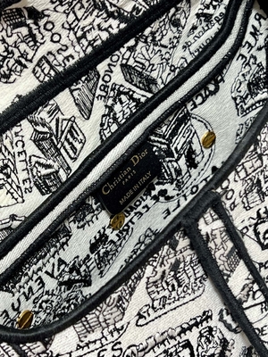 Bordado Dior Saddle Sling Bag Patchwork de las mujeres los 25cm con 3 bolsillos interiores