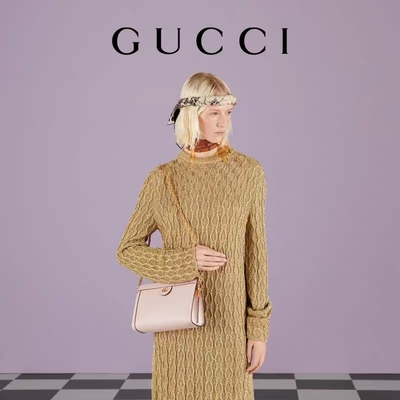 El pequeño bolso del doble del bolso de encargo de G Gucci Ophidia bordó