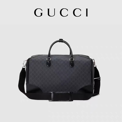 Doble que entrelaza G del viaje de la lona suprema negra del GG Tote Bag Gucci Mens Messenger