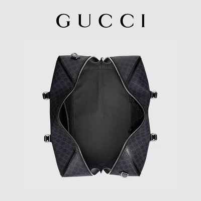 Doble que entrelaza G del viaje de la lona suprema negra del GG Tote Bag Gucci Mens Messenger