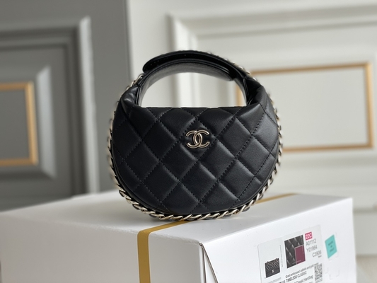 Monedero de Mini Fabric Chanel Flap Bag del negro Ap3095 20 pulgadas