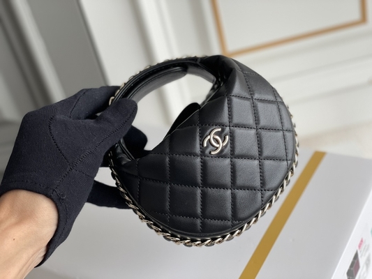 Monedero de Mini Fabric Chanel Flap Bag del negro Ap3095 20 pulgadas