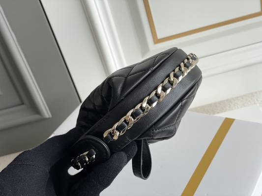 Monedero de Mini Fabric Chanel Flap Bag del negro Ap3095 20 pulgadas