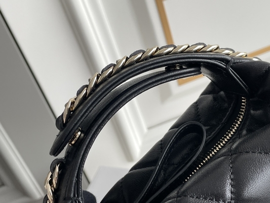 Monedero de Mini Fabric Chanel Flap Bag del negro Ap3095 20 pulgadas