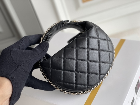 Monedero de Mini Fabric Chanel Flap Bag del negro Ap3095 20 pulgadas