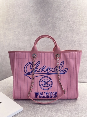 raya negra de los 30cm 23P Chanel Deauville Tote Bag White Ecru