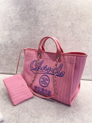 raya negra de los 30cm 23P Chanel Deauville Tote Bag White Ecru
