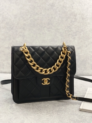 Estilo casual de la calle del bolso de 2023 SS Chanel Woc Zipper Clutch