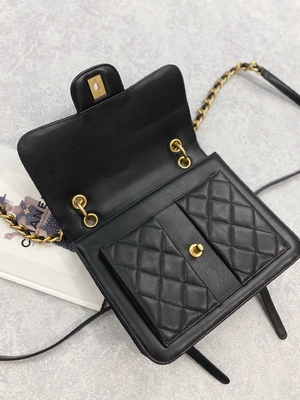 Estilo casual de la calle del bolso de 2023 SS Chanel Woc Zipper Clutch