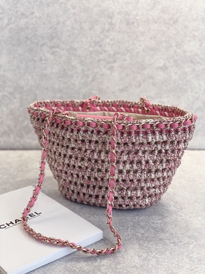 Cusomised calificó la PU de Bag 22P Chanel Straw Raffia Bag del mensajero